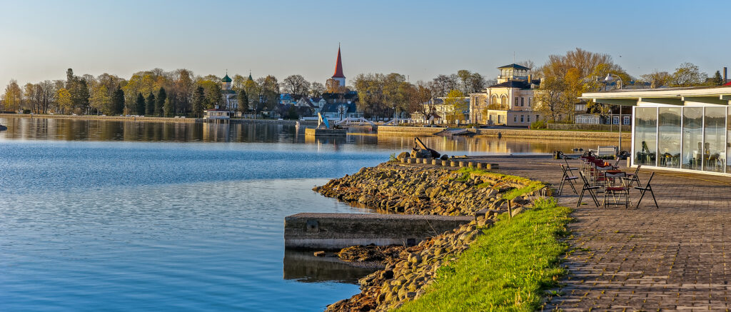 Early morning on the waterfront of Haapsalu, Estonia