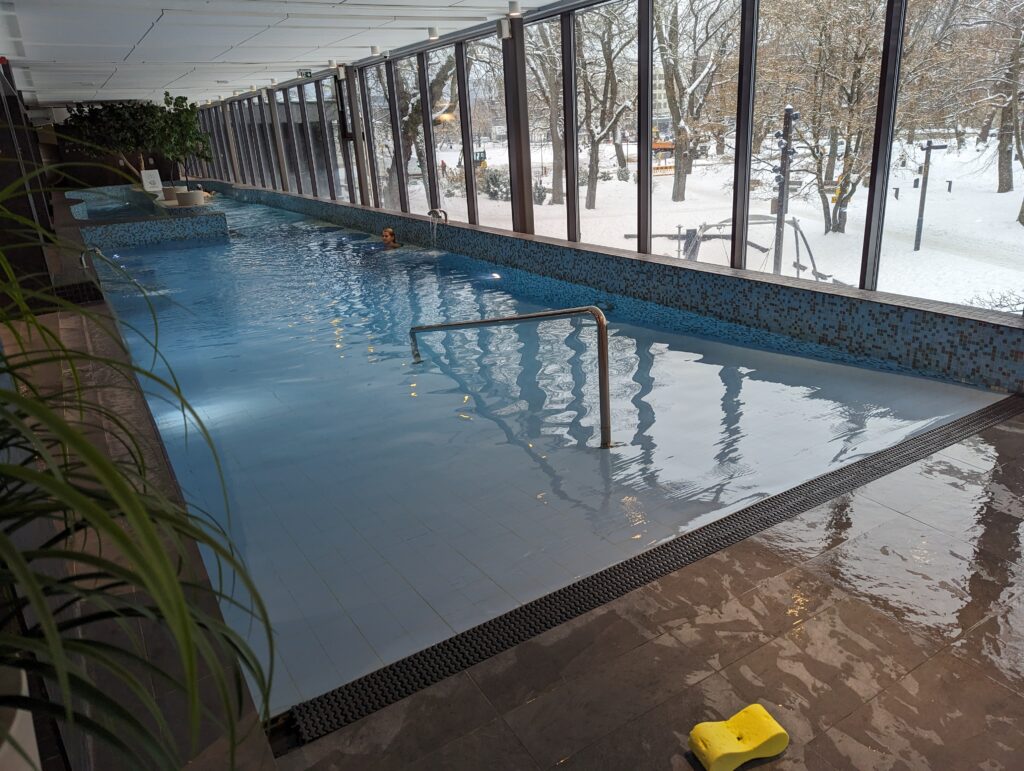 Visiting Kalev Spa in Old Town is definitely one of the best things to do in Tallinn in winter